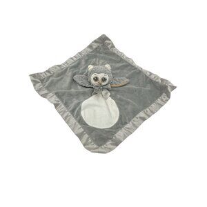 Bearington Baby‎ Collection Owl Lovey Security Blanket  Soother Satin Trim